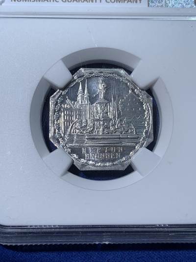 《竞宝斋》第424场 周日，周一，周二  3场连拍 （全场包邮） NGC MS65 德国1920年紧急状态时期纽伦堡20芬尼代用币