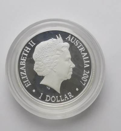 巨藏钱币第二期10月3号8点开拍古今中外硬币专场 澳大利亚2007年生肖猪1元精制银币11.66克