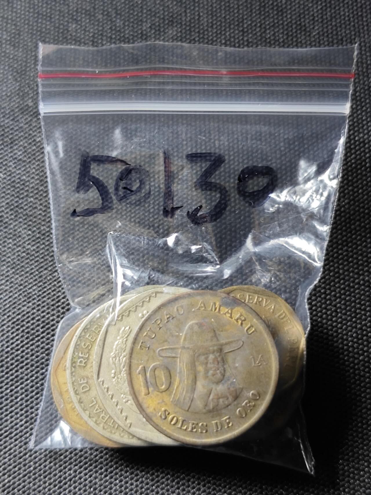 KK钱币收藏小铺 第350场 2月预留时间 周末发货  秘鲁大小面值一组11枚
