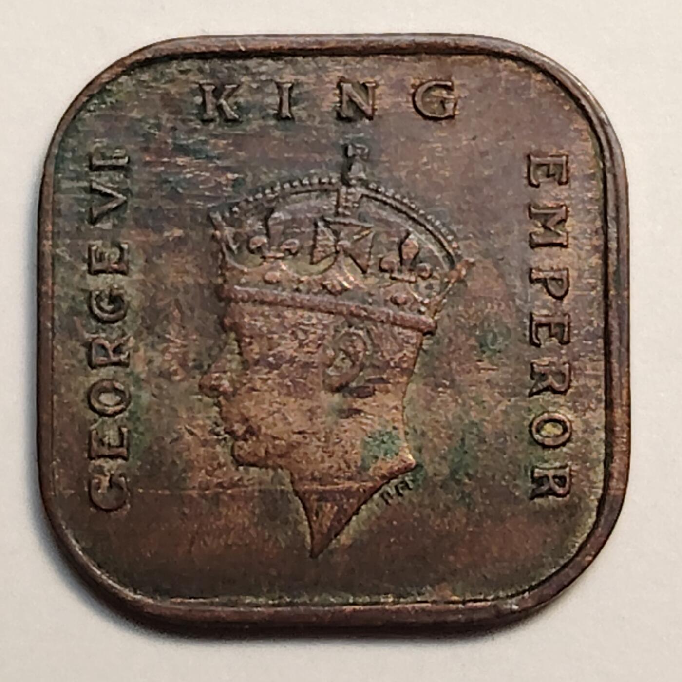 布加迪🐬～世界钱币(上海)🌾第 246 期 /  各国套币和散币 马来亚 1940年 1/2分 18mm