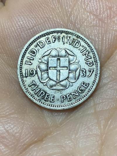 2025年第九十九场(总第一百二十五场）外国好品散币(免佣金) - 英国🇬🇧1937年3便士银币(乔治六世加冕年，第一版首发年，500银)
