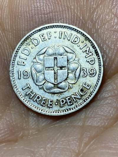 2025年第九十九场(总第一百二十五场）外国好品散币(免佣金) - 英国🇬🇧1939年3便士银币(乔治六世第一版，500银)