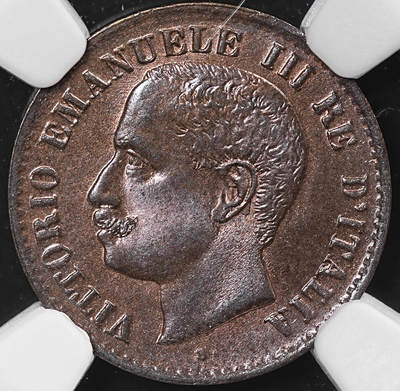 修遠堂世界钱币第八十七期 - NGC MS65RB 1904意大利1分铜币