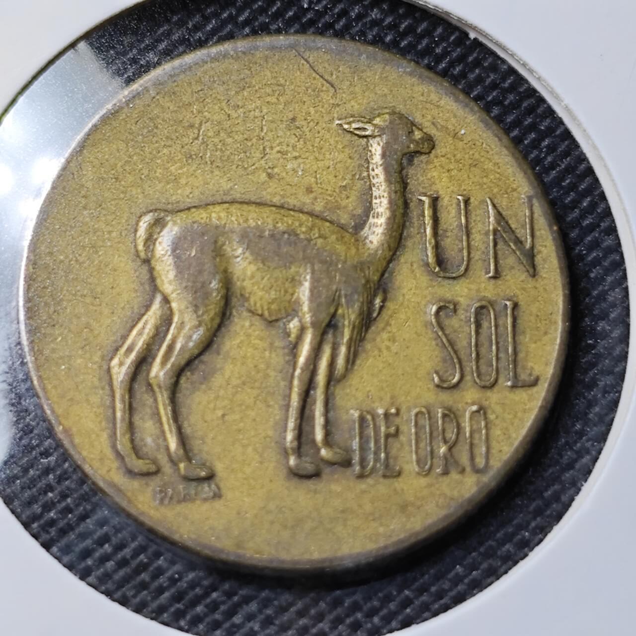 KK钱币收藏小铺 第350场 2月预留时间 周末发货 1969秘鲁1索尔铜币 羊驼 