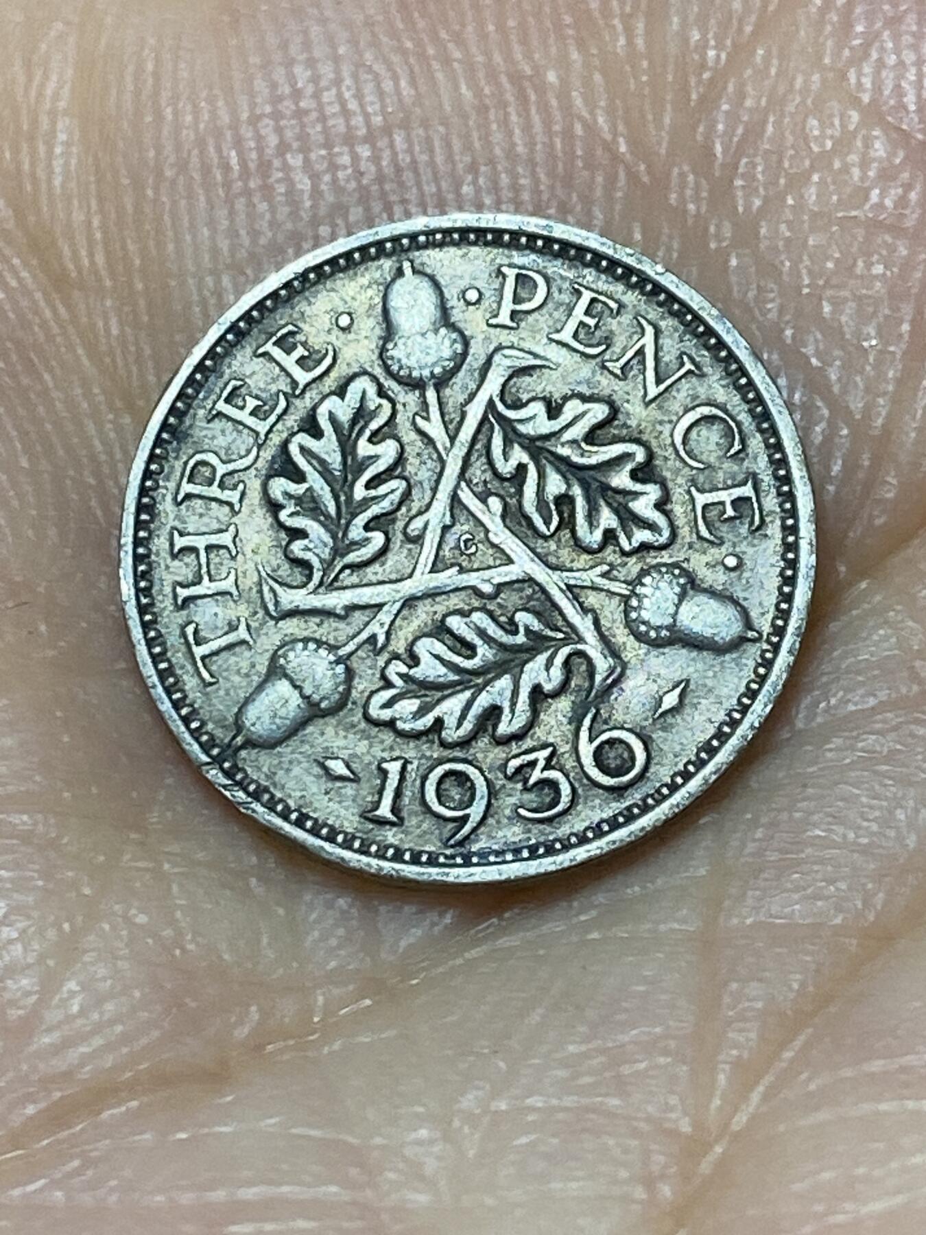2025年第九十九场(总第一百二十五场）外国好品散币(免佣金) 英国🇬🇧1936年3便士银币(乔治五世逝世年，第四版关门年，500银)