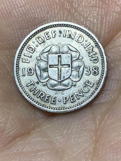 2025年第九十九场(总第一百二十五场）外国好品散币(免佣金) - 英国🇬🇧1938年3便士银币(乔治六世第一版，500银)