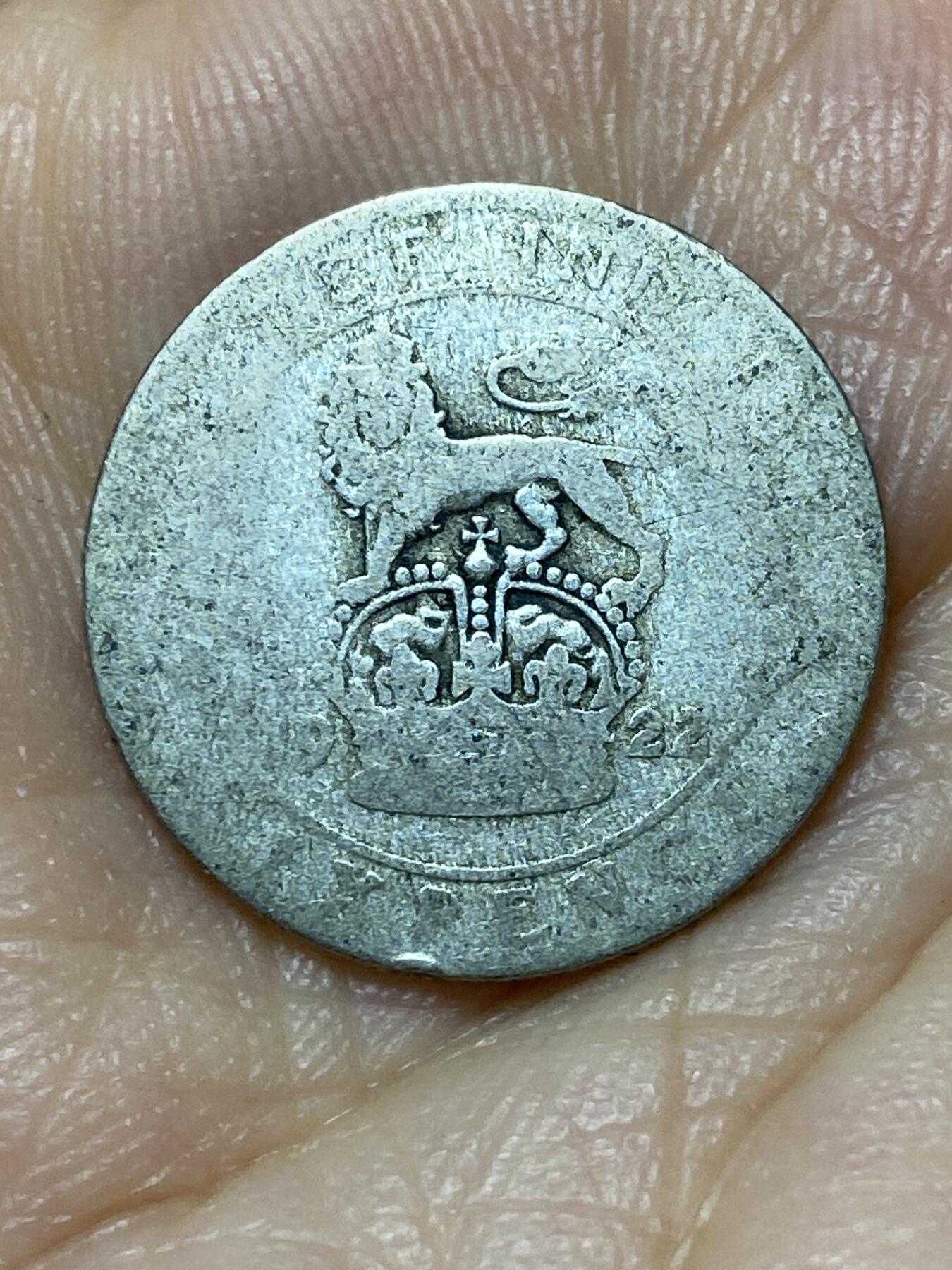 2025年第九十九场(总第一百二十五场）外国好品散币(免佣金) 英国🇬🇧1922年6便士银币(乔治五世第二版，500银)
