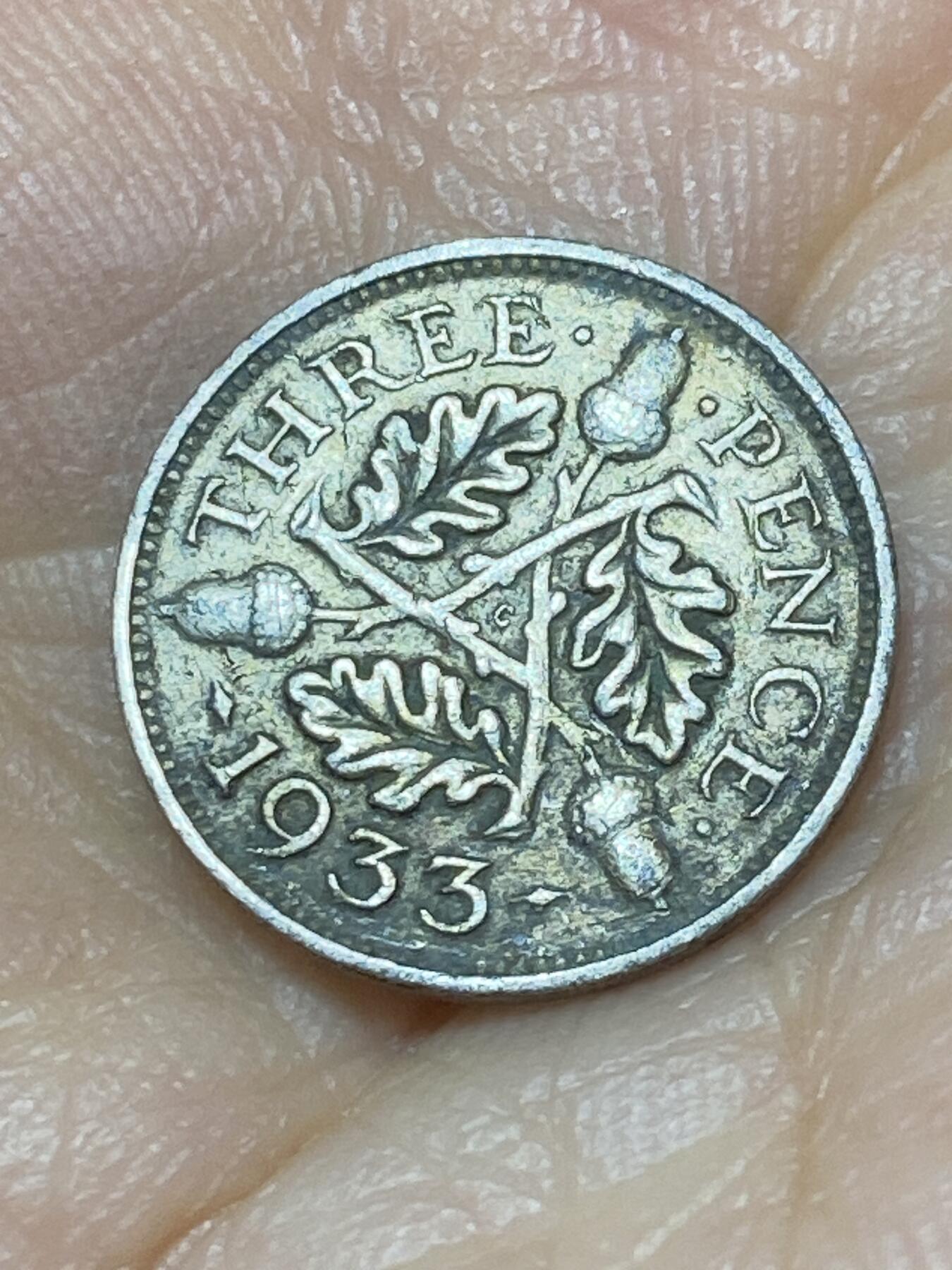2025年第九十九场(总第一百二十五场）外国好品散币(免佣金) 英国🇬🇧1933年3便士银币(乔治五世第四版，500银)
