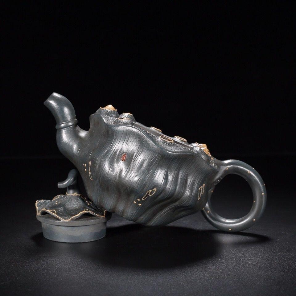 莲子紫砂茶壶18*10 300cc