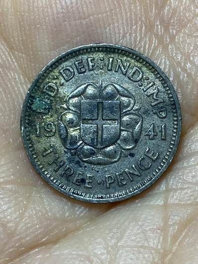 2025年第九十九场(总第一百二十五场）外国好品散币(免佣金) - 英国🇬🇧1941年3便士银币(乔治六世第一版，500银)