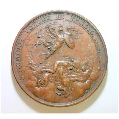 【艺术】法国艺术大章18XX年 天使诸神+盾徽 高浮雕精制超大铜章 72MM 191克 - 【艺术】法国艺术大章18XX年 天使诸神+盾徽 高浮雕精制超大铜章 72MM 191克