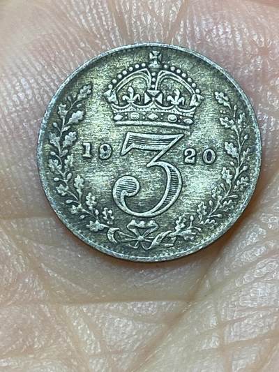 2025年第九十九场(总第一百二十五场）外国好品散币(免佣金) - 英国🇬🇧1920年3便士银币(乔治五世第二版，首发年，500银)