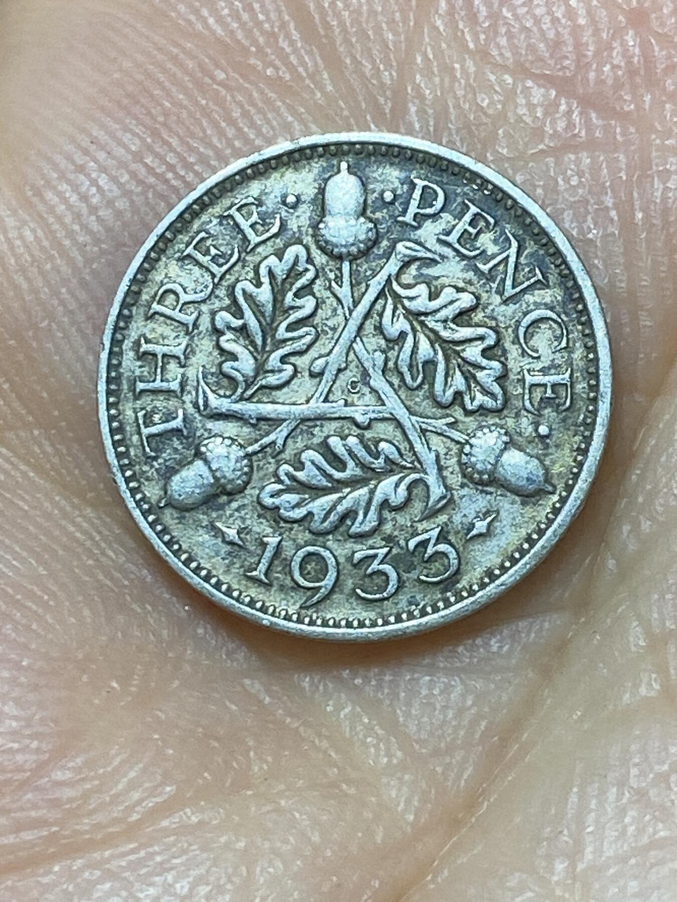 2025年第九十九场(总第一百二十五场）外国好品散币(免佣金) 英国🇬🇧1933年3便士银币(乔治五世第四版，500银)