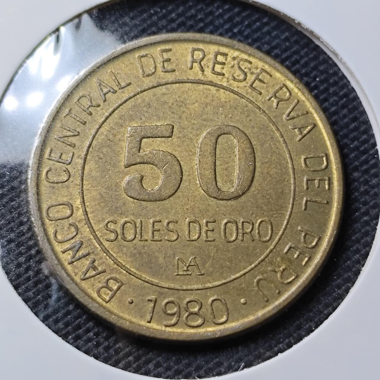 KK钱币收藏小铺 第350场 2月预留时间 周末发货  1980秘鲁50索尔