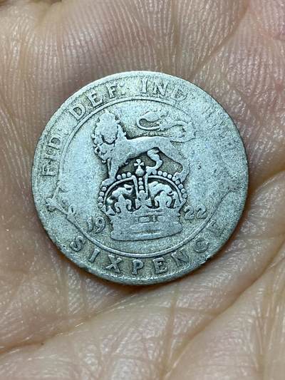 2025年第九十九场(总第一百二十五场）外国好品散币(免佣金) - 英国🇬🇧1922年6便士银币(乔治五世第二版，500银)