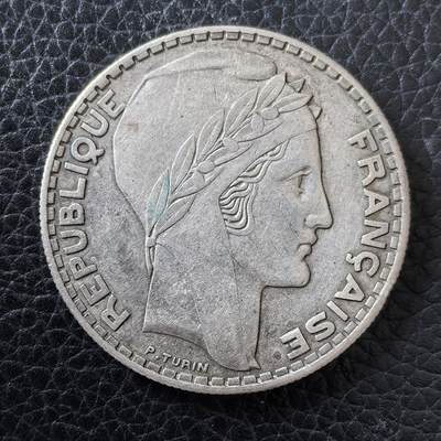 道一币馆币章第一百四十八场 - 法国1933年自由女神20法郎银币 20g 640S