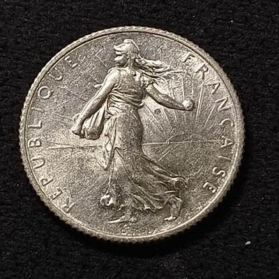 【全场包邮】纯粹捡漏拍464场 - 法国1919年播种女神1法郎银币