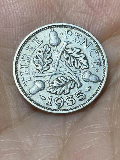 2025年第九十九场(总第一百二十五场）外国好品散币(免佣金) - 英国🇬🇧1935年3便士银币(乔治五世第四版，500银)