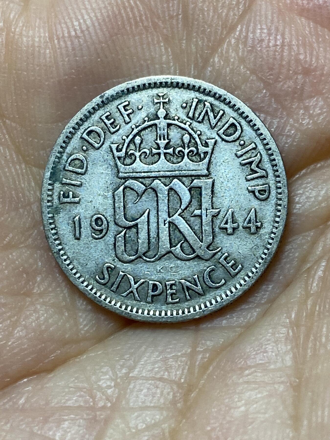 2025年第九十九场(总第一百二十五场）外国好品散币(免佣金) 英国🇬🇧1944年6便士银币(乔治六世第一版，500银)
