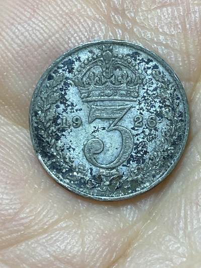 2025年第九十九场(总第一百二十五场）外国好品散币(免佣金) - 英国🇬🇧1926年3便士银币(乔治五世第一版，500银)