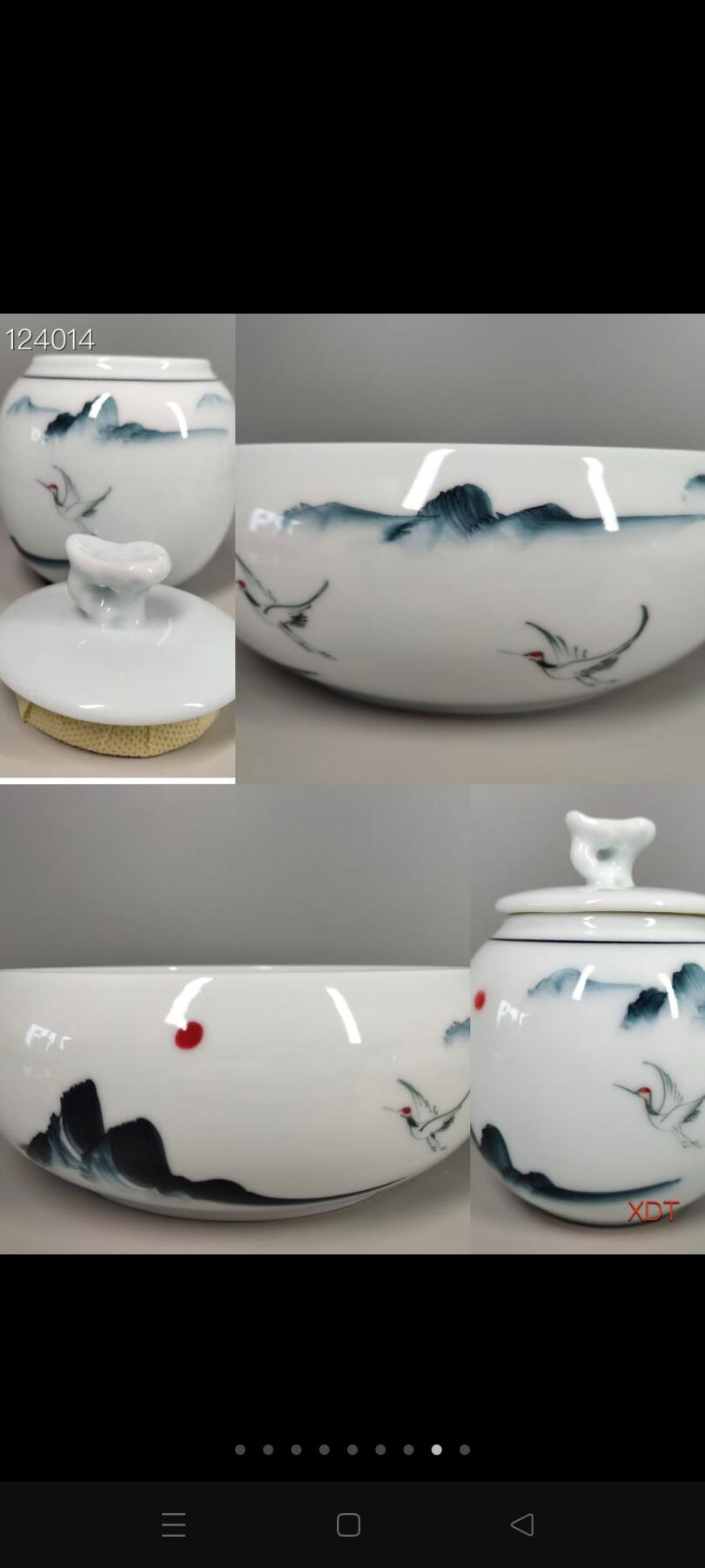 珍藏●手工胎仙鹤纹 15件套茶具