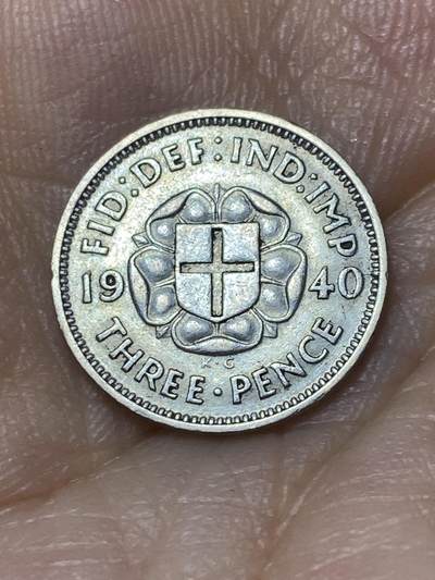 2025年第九十九场(总第一百二十五场）外国好品散币(免佣金) - 英国🇬🇧1940年3便士银币(乔治六世第一版，500银)