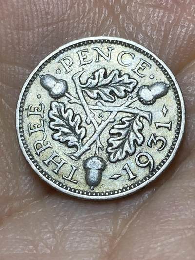 2025年第九十九场(总第一百二十五场）外国好品散币(免佣金) - 英国🇬🇧1931年3便士银币(乔治五世第四版，500银)