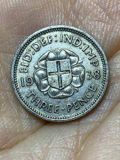 2025年第九十九场(总第一百二十五场）外国好品散币(免佣金) - 英国🇬🇧1938年3便士银币(乔治六世第一版，500银)