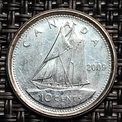布加迪🐬～世界钱币(上海)🌾第 246 期 /  各国套币和散币 - 加拿大🇨🇦 2009年 10分