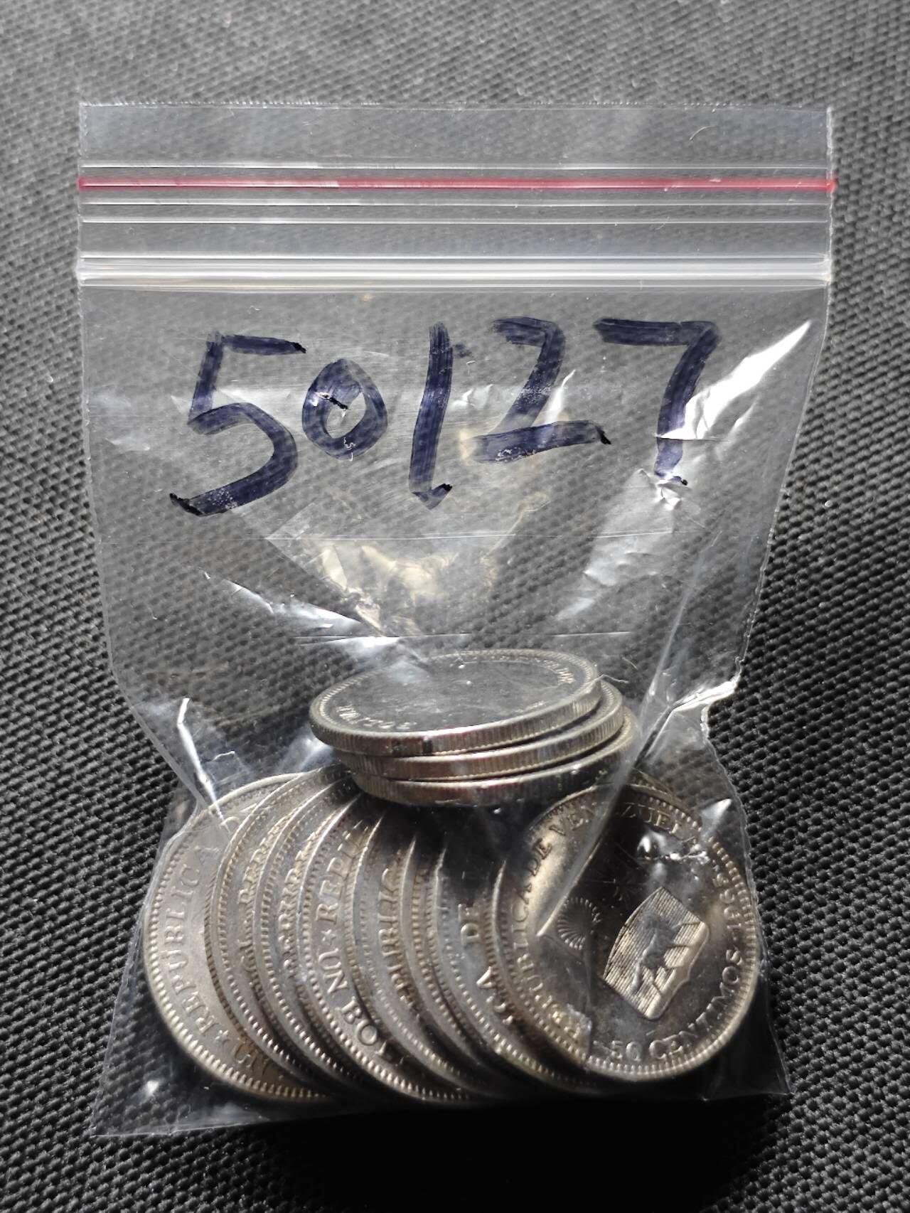 KK钱币收藏小铺 第350场 2月预留时间 周末发货  委内瑞拉一组11枚