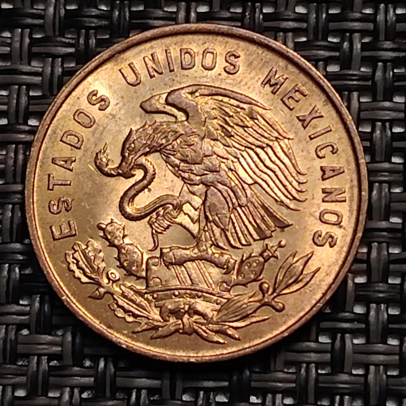 布加迪🐬～世界钱币(上海)🌾第 246 期 /  各国套币和散币 墨西哥🇲🇽 1963年 5分 原光铜币