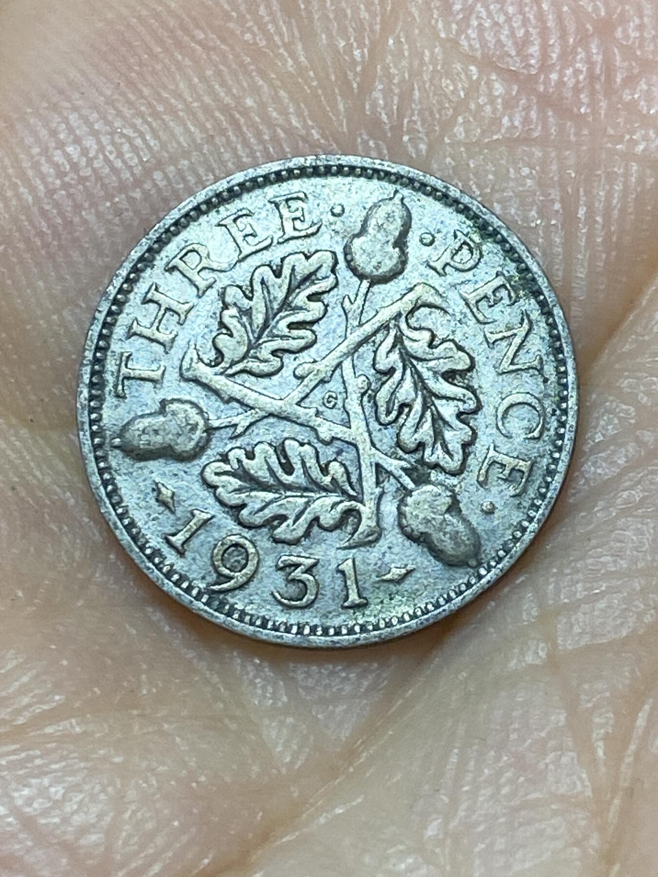 2025年第九十九场(总第一百二十五场）外国好品散币(免佣金) 英国🇬🇧1931年3便士银币(乔治五世第四版，500银)