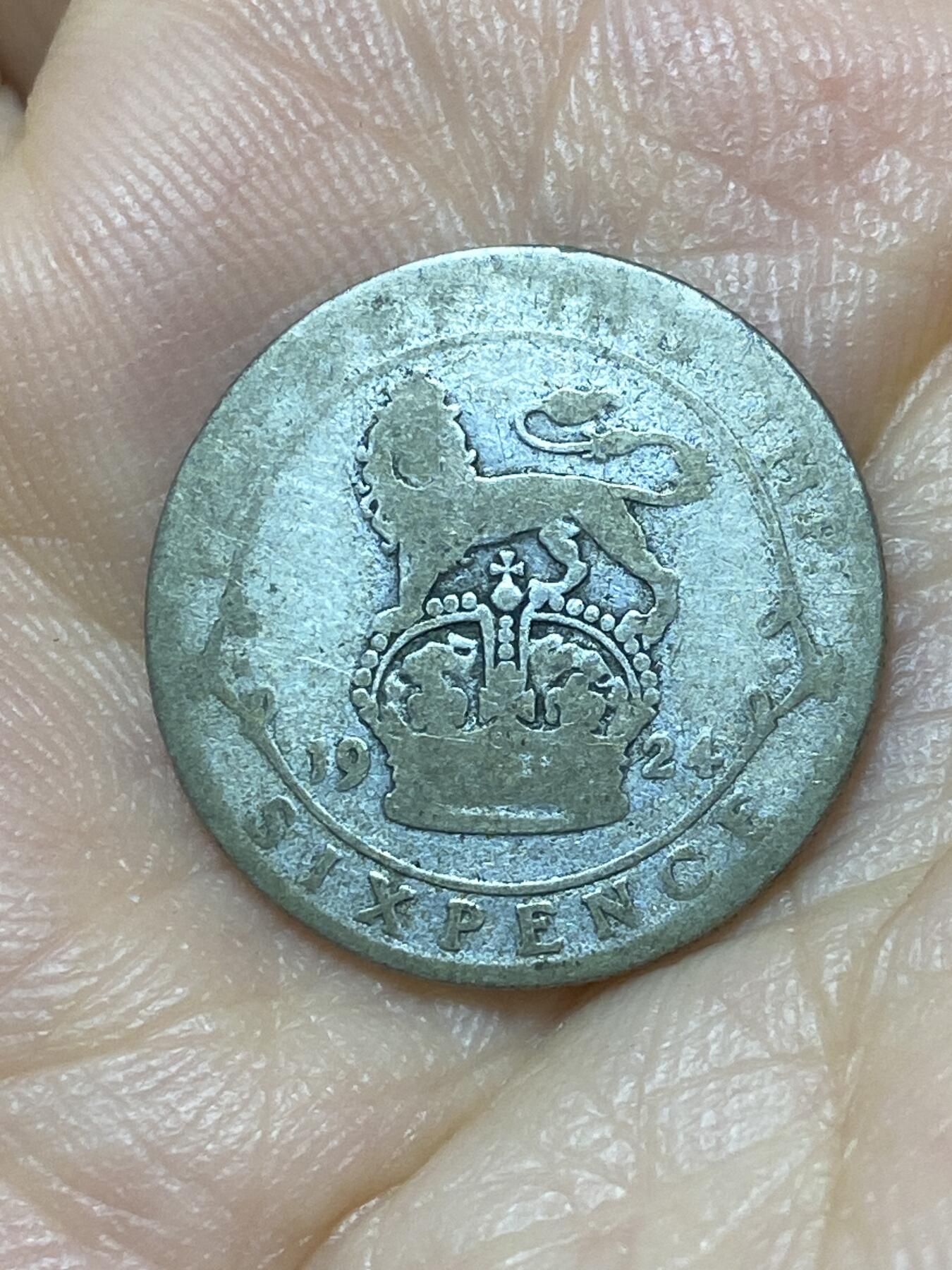 2025年第九十九场(总第一百二十五场）外国好品散币(免佣金) 英国🇬🇧1924年6便士银币(乔治五世第二版，500银)