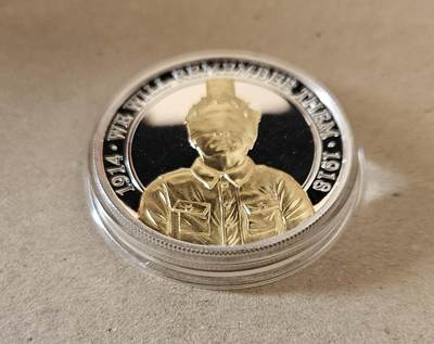 【币将精彩】世界钱币拍卖拍卖（2026-5-6） 直布罗陀2018年一战纪念永远不忘28克高浮雕镀金银币品如图