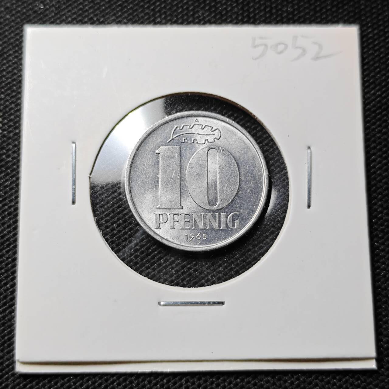 KK钱币收藏小铺 第350场 2月预留时间 周末发货  1965东德10芬尼 好品