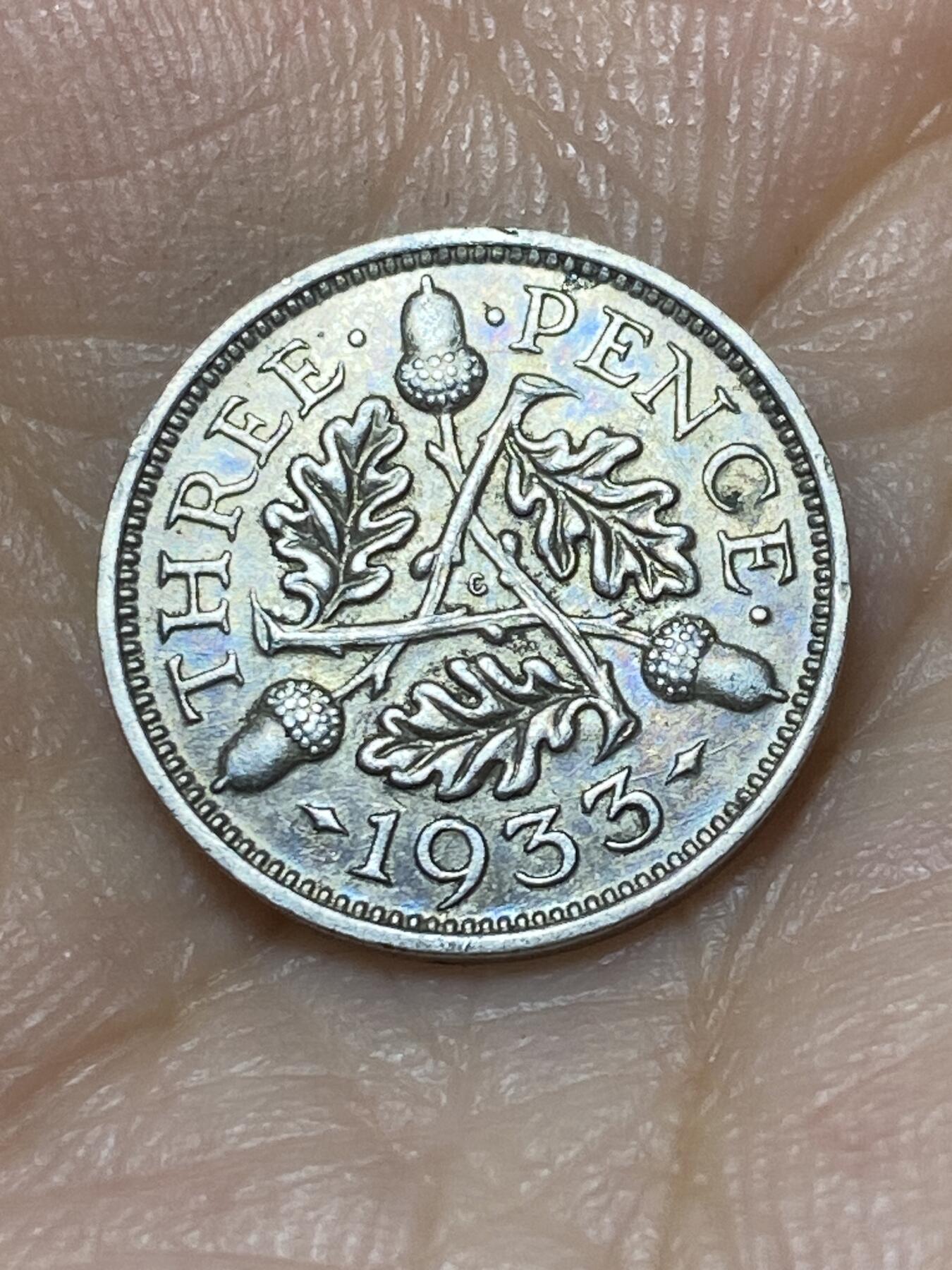 2025年第九十九场(总第一百二十五场）外国好品散币(免佣金) 英国🇬🇧1933年3便士银币(乔治五世第四版，500银)