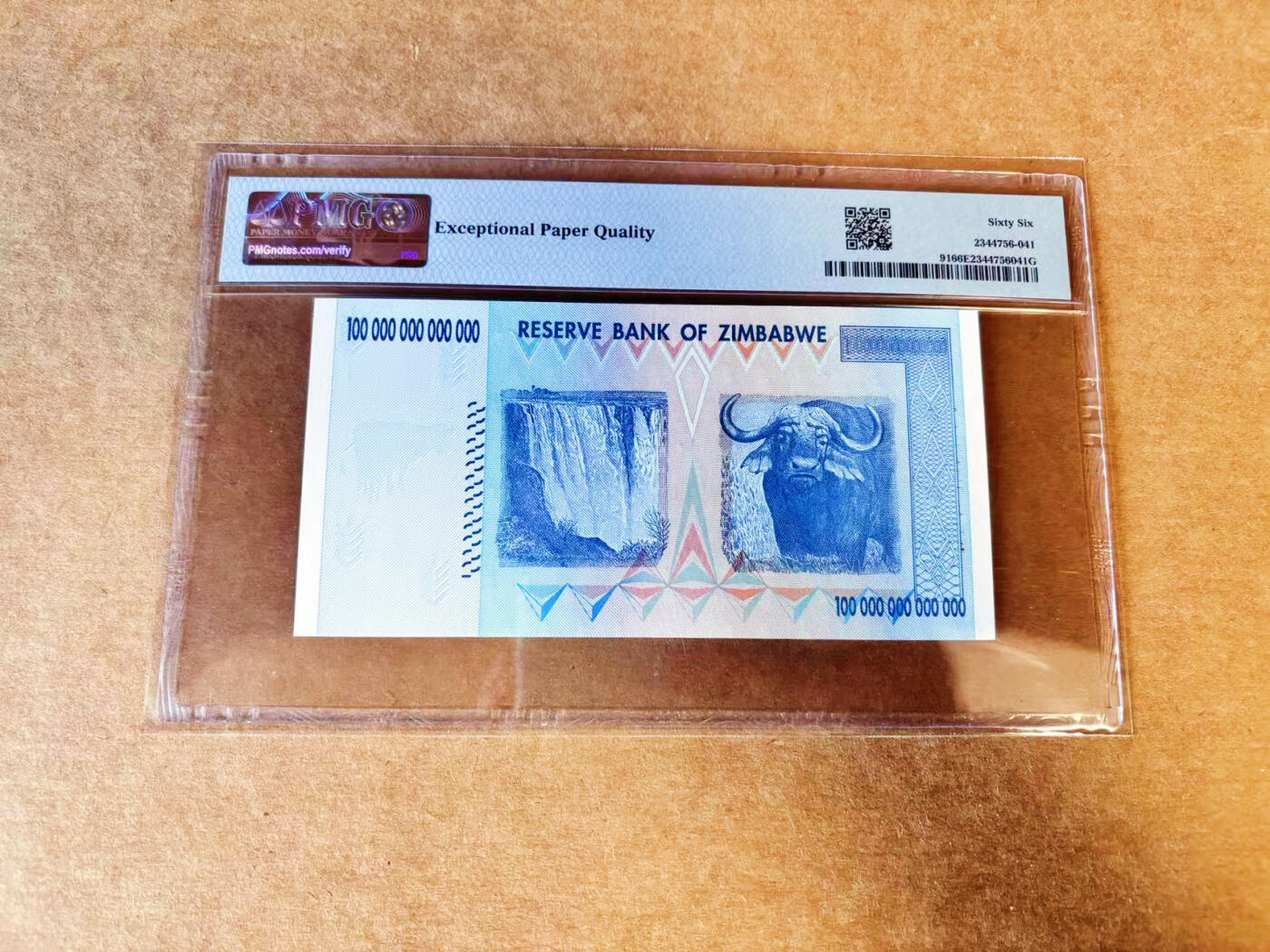 【Blue Auction】世界纸币精拍第733期——祝各位藏友国庆中秋假期快乐！ 【AA】津巴布韦 2008年100万亿元 PMG66EPQ 