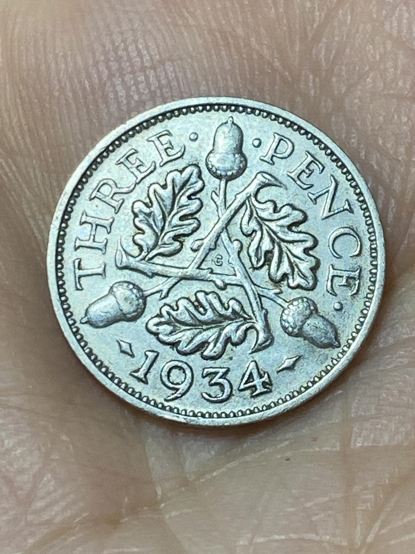 2025年第九十九场(总第一百二十五场）外国好品散币(免佣金) 英国🇬🇧1934年3便士银币(乔治五世第四版，500银)
