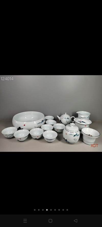 珍藏●手工胎仙鹤纹 15件套茶具 - 珍藏●手工胎仙鹤纹 15件套茶具