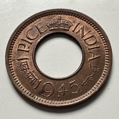 🌹外币初藏🌹🐯2025年第109场  每周二四六晚8️⃣点 接代拍 - 英属印度1945年一派沙a