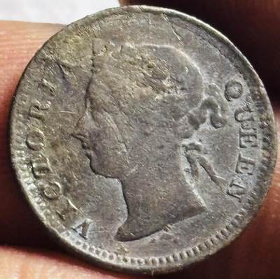 文馨钱币收藏第 274 场，批量银币，散币场 长期接收代拍品 - 1894 年英属海峡维多利亚 5 分银币，800 高银