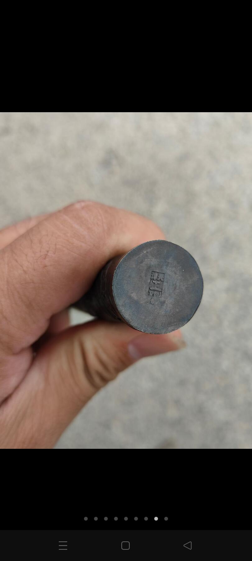 民国时期文房铜信筒，满身鏨刻人物花卉诗文，有底款，保存完好，品相一流