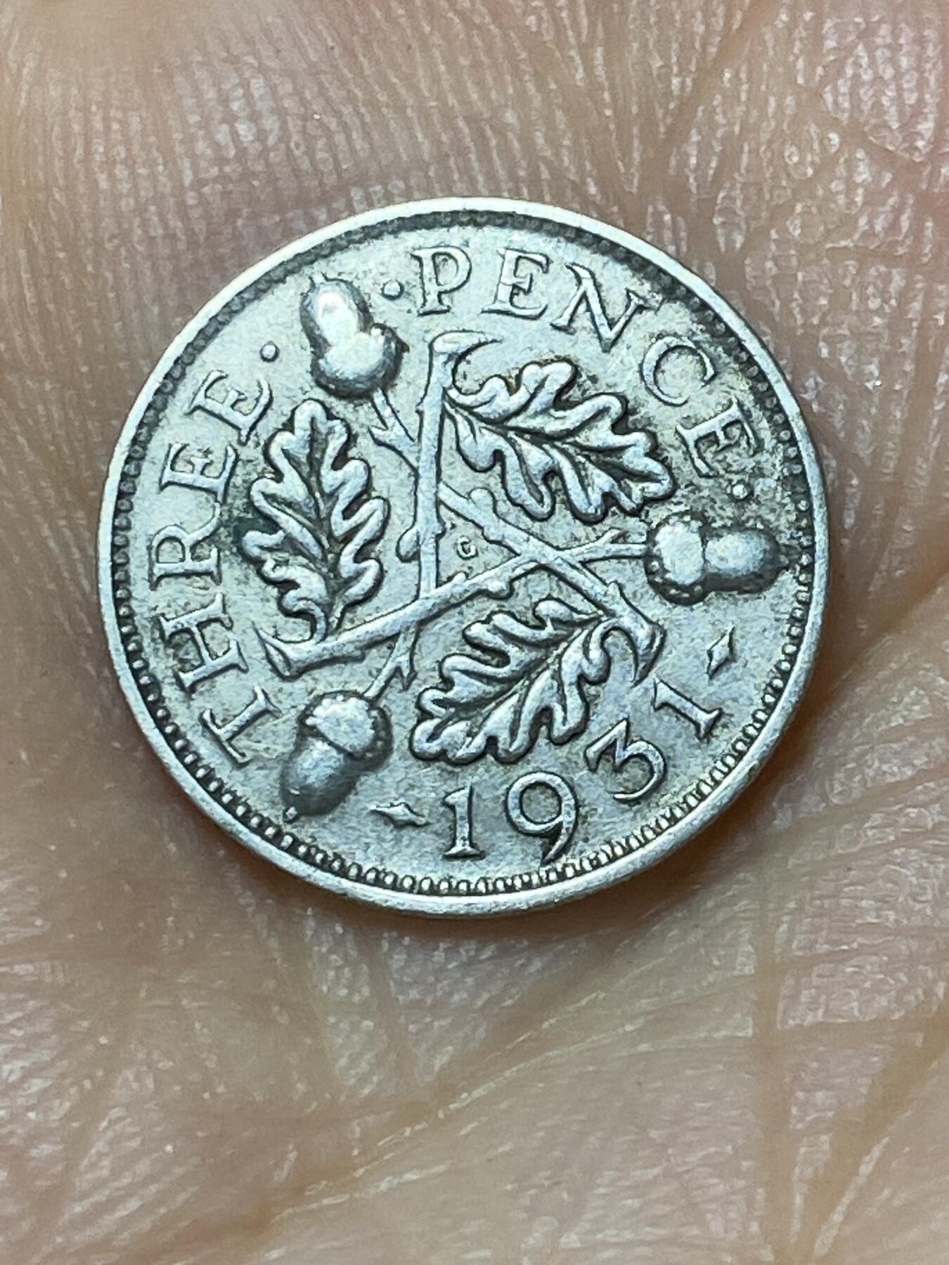 2025年第九十九场(总第一百二十五场）外国好品散币(免佣金) 英国🇬🇧1931年3便士银币(乔治五世第四版，500银)