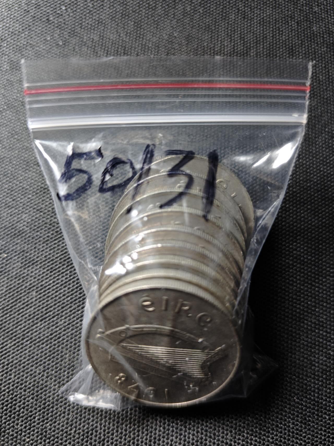KK钱币收藏小铺 第350场 2月预留时间 周末发货  爱尔兰10便士一组9枚