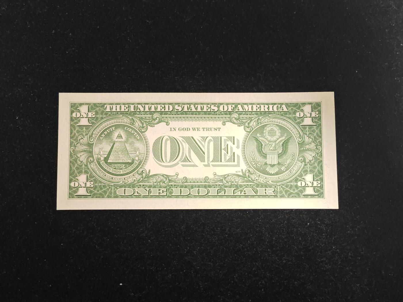 美国 1963年 首发 1美元 L区 全新UNC(此版发行量相对1963A少很多)