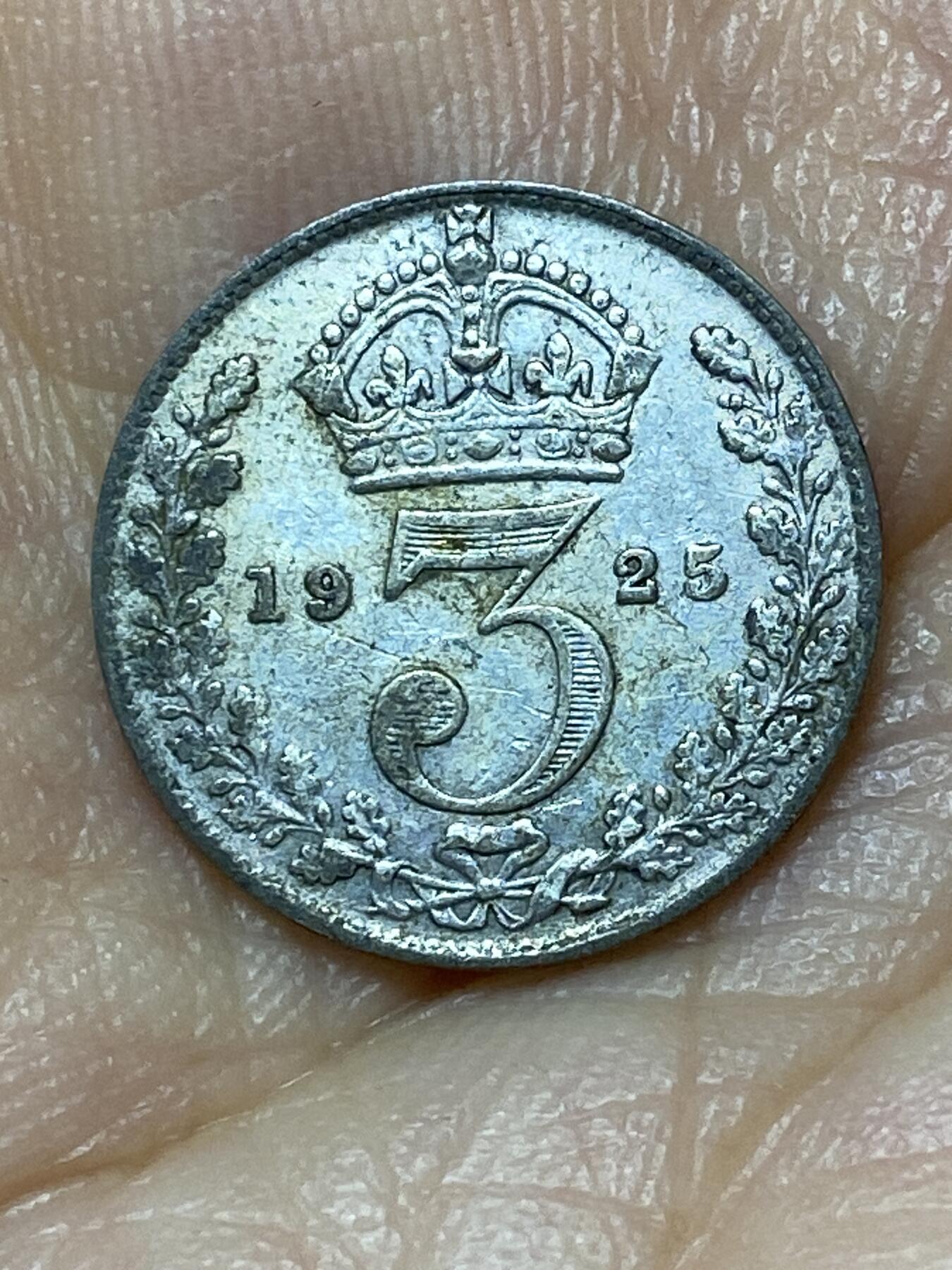2025年第九十九场(总第一百二十五场）外国好品散币(免佣金) 英国🇬🇧1925年3便士银币(乔治五世第二版，500银)