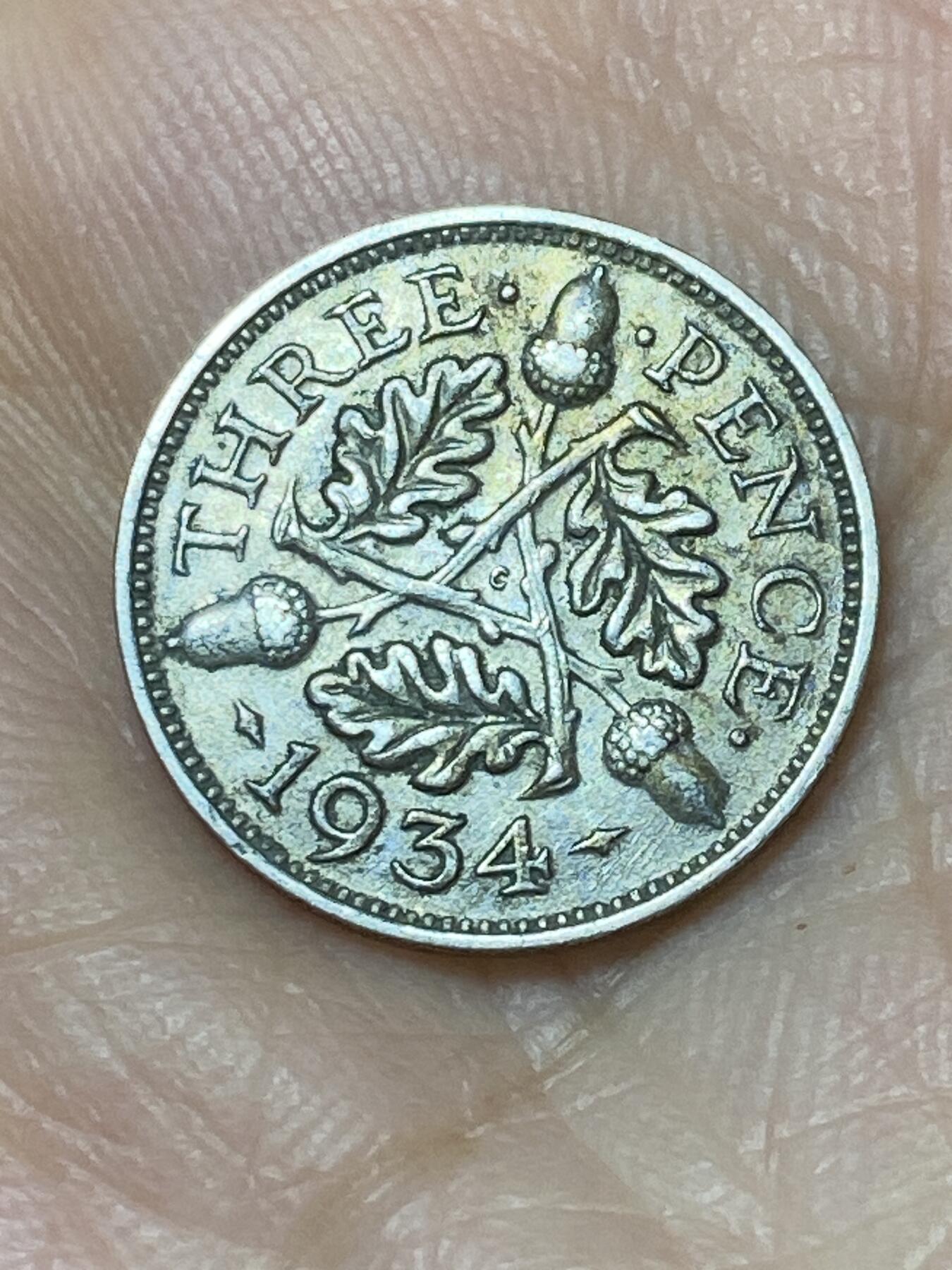2025年第九十九场(总第一百二十五场）外国好品散币(免佣金) 英国🇬🇧1934年3便士银币(乔治五世第四版，500银)