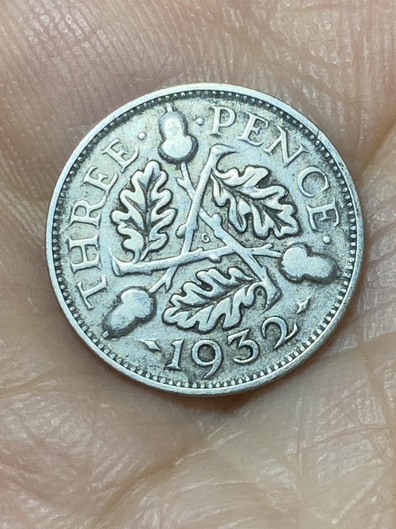 2025年第九十九场(总第一百二十五场）外国好品散币(免佣金) 英国🇬🇧1932年3便士银币(乔治五世第四版，500银)