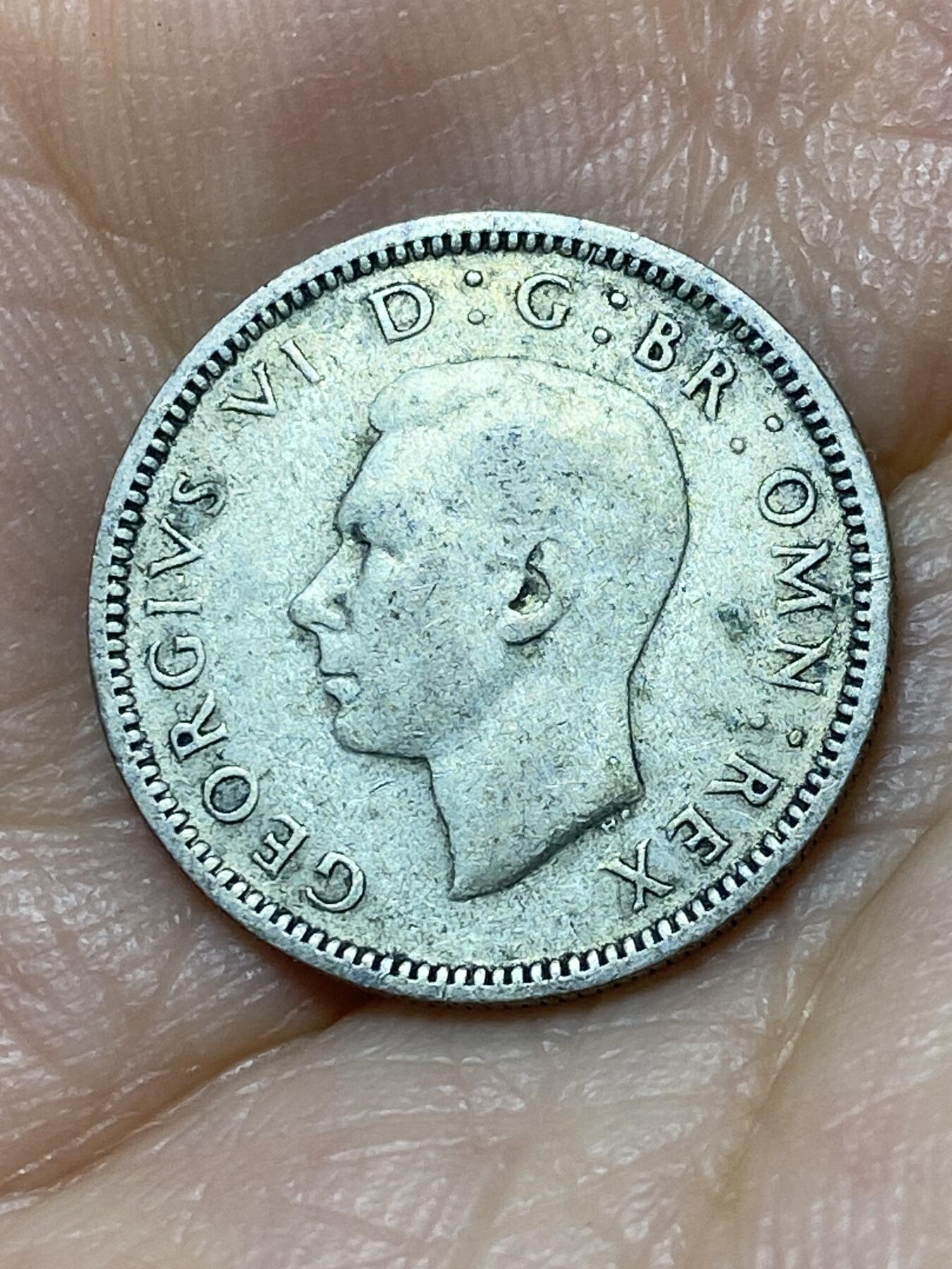2025年第九十九场(总第一百二十五场）外国好品散币(免佣金) 英国🇬🇧1946年6便士银币(乔治六世第一版，关门年，500银)