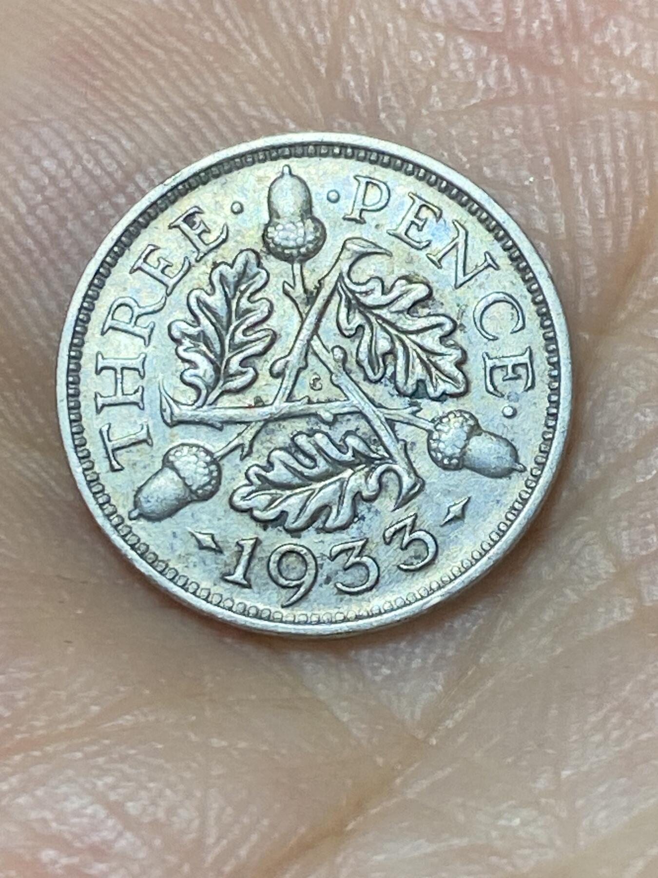 2025年第九十九场(总第一百二十五场）外国好品散币(免佣金) 英国🇬🇧1933年3便士银币(乔治五世第四版，500银)